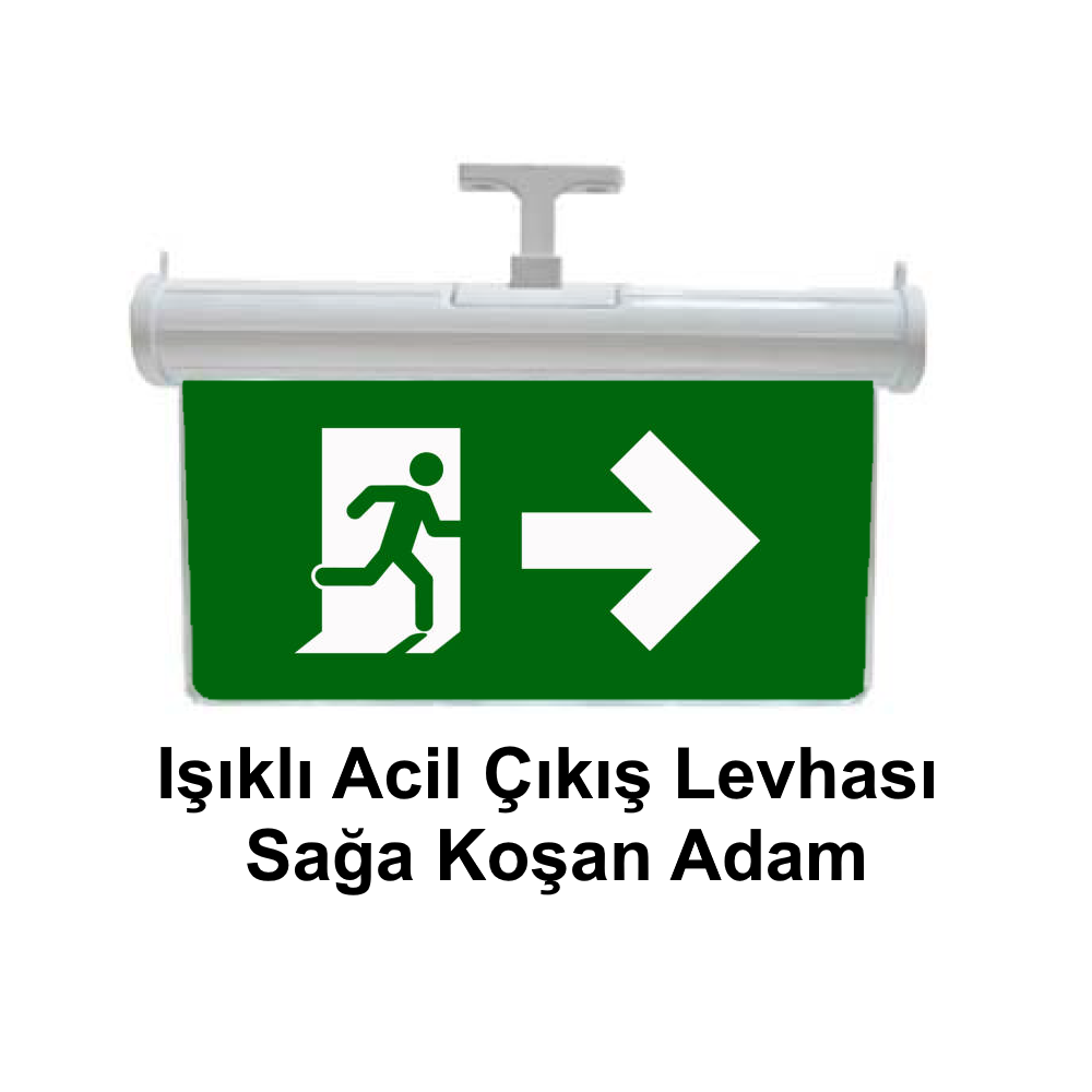 Işıklı Acil Çıkış Levhası ( Sağa Koşan Adam ) GN-AC01